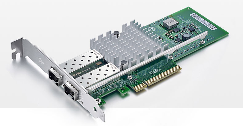 万兆网卡 PCI-E光纤服务器网卡 单双10G SFP+接口 Intel 